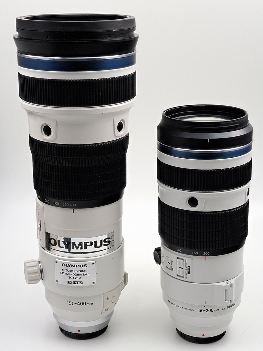 M.ZUIKO DIGITAL ED50-200mmF2.8 IS PRO（右）
